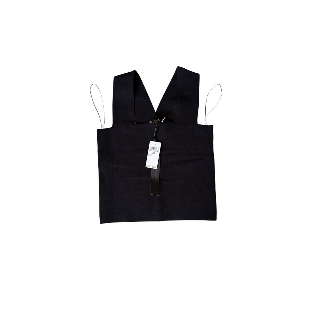 House of Harlow 1960 x Revolve Wide Strap Knit Crop Top Black Xs EUC